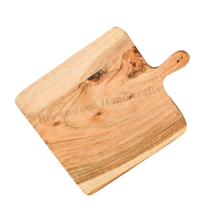 Planche à découper en bois d'acacia au design élégant, haute durabilité, couleur bois naturel / Planche à découper en bois pour cuisine d'hôtel - Product Image 1