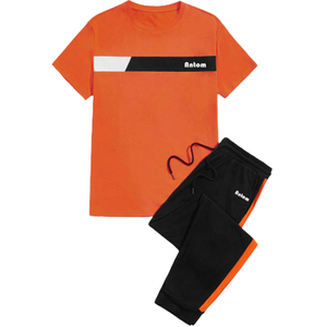 Street Wear 2 Piece Set Oversize T-shirt Short Set Custom Printed Logo Breathable Comfortable <b>Mens</b> Jogging Set - Product Image 2