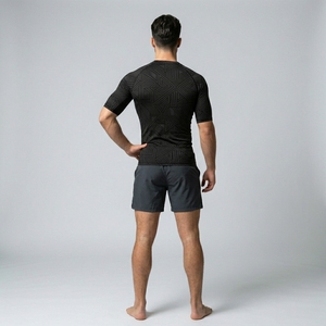 Custom <b>Men</b> Compression Fitness Tee Half Sleeve High <b>Stretch</b> Athletic Gym Sportswear Performance Wear Sporty Blank Jersey - Product Image 2