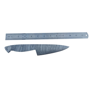 Cuchilla en bruto de acero de Damasco para cuchillos de chef de hoja larga y cuchillos de tallado, para la fabricación de mangos personalizados, venta al por mayor - Product Image 6