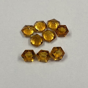 Compra en línea piedras preciosas sueltas de corte hexagonal facetado citrino Natural de 8mm para la fabricación de joyas comprar piedras preciosas de cristal certificadas en línea - Product Image 1
