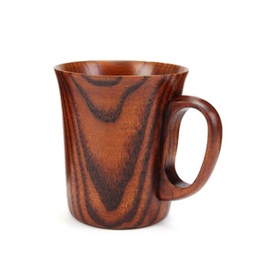 Mug à café en bois massif fait main, tasse en bois rustique finition naturelle, vaisselle écologique pour le thé, le café, la bière - Product Image 1