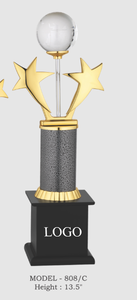 Bronze Big Size Eco-Friendly <b>Trophy</b> with Stars and Globe Model 808 Engraved for Sports and Religious Awards - Product Image 5
