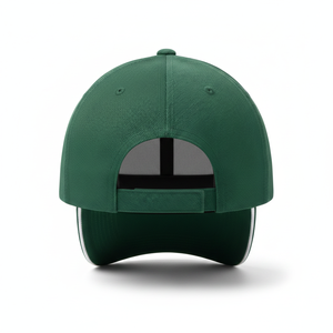 Gorra de Béisbol Verde de 6 Paneles con Rayas Blancas en Contraste, Unisex, Ajustable, Estilo Casual, para Adultos - Product Image 4