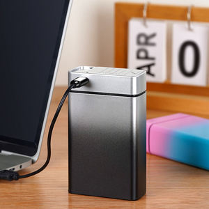 Paquete de 100 Encendedores Eléctricos Recargables por USB Ecológicos, Encendedor de Arco Portátil, Estuche de Cigarrillos Mágico y Moderno - Product Image 1