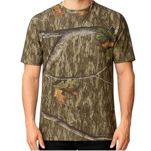 เสื้อยืดคอกลมแขนสั้นลายพรางสำหรับผู้ชาย ทรงปกติ สไตล์ลำลอง ระบายอากาศได้ดี ลายพิมพ์ ผ้าถักนิตติ้ง 100% ผ้าฝ้าย - Product Image 5