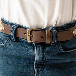 Cinturón de Cuero Personalizable para Equitación y Polo, con Hebilla de Pin para Hombre, Cuero de Primera Calidad, Bordado, Cinturón Deportivo, Accesorios para Montar a Caballo - Product Image 4