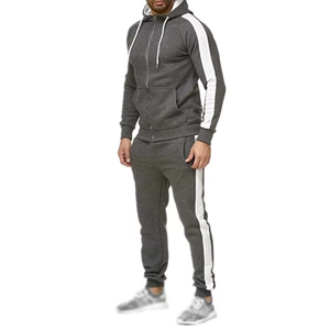 Conjunto Deportivo de Invierno para Hombre, Chaqueta y Pantalón de Forro Polar de Poliéster con Logotipo Personalizado - Product Image 3