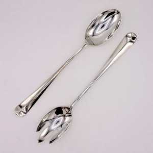 Juego de cubiertos de metal plateado con nuevo mango de resina, accesorios de cocina que incluyen cuchara para servir, herramientas para el hogar y restaurantes - Product Image 1