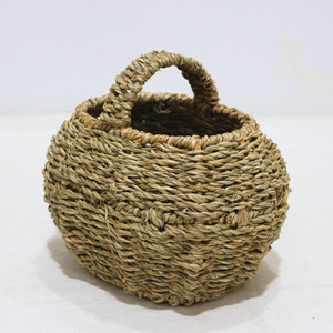 Cesta de Almacenamiento Multifuncional Tejida de Fibra Natural Ecológica con Asa de Lazo, Organizador Ovalado Decorativo - Product Image 2