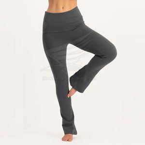 New Arrival Women <b>Flare</b> <b>Legging</b> Solid Mid Waist Eco-Friendly Breathable High Quality for Online Sale - Product Image 4