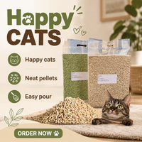 Litière pour chat en tofu biodégradable OEM, personnalisable avec logo, emballage marque privée pour commandes en gros, distributeurs et magasins d'animaux