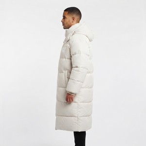 Manteau matelassé long tendance à capuche pour homme, veste d'hiver coupe-vent chaude décontractée pour l'extérieur - Product Image 3