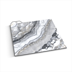 Décoration murale parfaite 60X60 cm Bookmatch Carreaux vitrifiés en porcelaine polie Carreaux de chambre à coucher de salon à vitrage numérique - Product Image 6