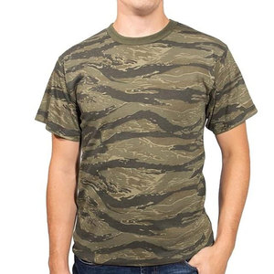 T-shirt à manches courtes pour homme, col rond, camouflage, coupe classique, imprimé numérique, logo sur le devant, 100% coton tricoté, pour perfectionnistes - Product Image 1