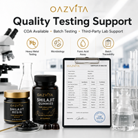 Oazvita Vegan Shilajit Antioxidant Gummies Berbasis Pektin Bebas Gelatin Suplemen Dewasa OEM