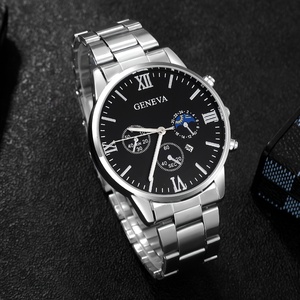 Juego de 4 Relojes de Cuarzo Redondos Elegantes para Hombre y Reloj Negro para Hombre - Product Image 5