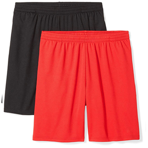 Men's Solid Color Quick Dry Bermuda Shorts Elastic Waist Casual Sport Shorts Red <b>Black</b> 100% Polyester - Product Image 4