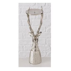 Silver <b>Aluminum</b> Deer Candle Holder Pillar Candle Stand Handmade Animal Centerpiece for Christmas Home Decor - Product Image 3