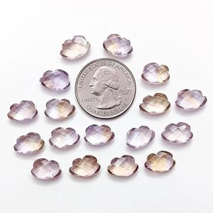 Ametrinas Naturales Talladas a Mano en Forma de Nube, Piedras Preciosas Sueltas, Dijes de 12x8mm, Cuentas Facetadas de Ametrina para la Fabricación de Joyas por Mayorista - Product Image 5