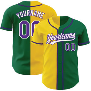 Maillot de baseball authentique OEM en maille pour le World Baseball Classic, vert, gris-blanc, dégradé, tendance, vente en gros - Product Image 3