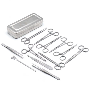 Juego de Cirugía Menor Premium de 13 Piezas, Acero Inoxidable de Grado Quirúrgico, Paquete de Operación Clínica, Kit de Reparación de Laceraciones - Product Image 1