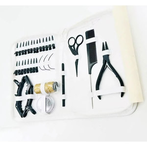 Kit d'outils professionnels pour extensions de cheveux et micro-liaisons, couleur unie unique, design personnalisé, logo personnalisé, durable - Product Image 6
