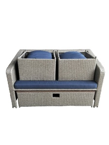 Ensemble de canapé en rotin simple et unique pour l'extérieur, table inclinable fabriquée au Vietnam pour le salon, l'appartement, mobilier d'extérieur en vente entière - Product Image 2