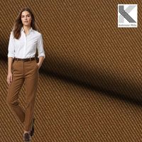 Tela de Sarga 3/1 de 420 g/m², 70% Algodón, 30% Lyocell, Transpirable, Teñido Liso, para Confección de Pantalones y Chaquetas para Hombre, Venta al Por Mayor