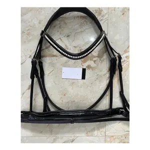 Hot Selling Horse English Soft Padded Bridle With Rhinestone Portable Available In All Size Wholesale Manufacturer Supplier