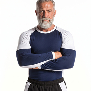 Nouveau design – Haut de sport pour homme à manches longues, respirant, de haute qualité, séchage rapide, UPF50+, écologique et antibactérien - Product Image 1