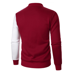 Men's Jacket Bold Color Stand Collar Zip-Up Athletic Slim Fit for Sports Gym or Casual Wear High Street Style Bomber Jacket For - Product Image 4