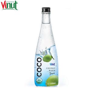 Agua de coco 330ml Agua de coco Bebida 24 botellas por cartón botella de plástico OEM ODM Etiqueta privada Muestra gratis Bajo en sal - Product Image 1