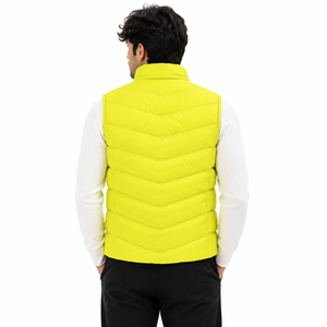 Gilet matelassé personnalisé sans manches pour hommes, vestes zippées à col montant, style Y2K streetwear, vêtements d'extérieur décontractés, fournisseur OEM en gros - Product Image 3
