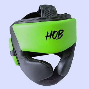 Protector de Cabeza de Boxeo Modular HOB, Cuero PU Amarillo y Negro, Protección Facial Transpirable, Visera Doble Ajustable, Unisex para Adultos, Universal - Product Image 4