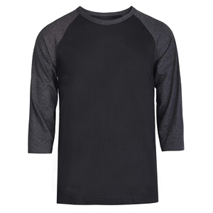 Camisetas Raglán de Manga Tres Cuartos para Hombre, al por Mayor, Lisas, Clásicas, con Contraste de Color, Estilo Béisbol, con Logotipo Personalizado - Product Image 2