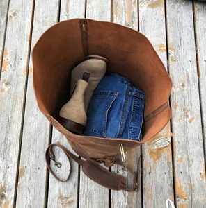 Sac de voyage en cuir véritable style rétro, sac de week-end grande capacité, bagage cabine léger et portable avec fermeture éclair pour les voyageurs fréquents - Product Image 6