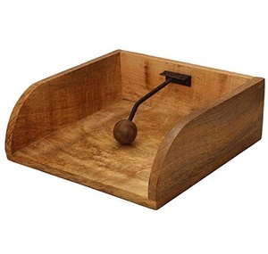 Portarrollos de Lujo Ecológico Hecho a Mano de Madera y Metal, Diseño Rústico, Brazo de Acero Inoxidable con Peso y Bola de Madera - ¡Oferta! - Product Image 1
