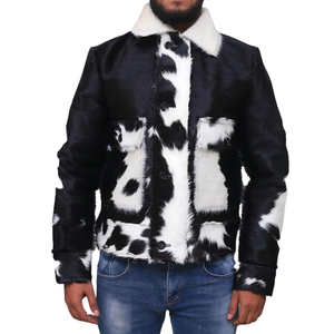 Chaqueta Bomber de Cuero Vacuno Genuino Personalizada de Diseño Premium para Hombre, Chaqueta Bomber de Cuero con Rayas Elegantes - Product Image 1