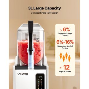 Macchina per Slushie da 3L/100oz per Uso Domestico, Senza Ghiaccio, per Bevande Congelate e Margarita, Ideale per Feste - Product Image 4