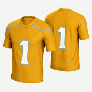 Maillots de football américains imprimés avec nom d'équipe personnalisé, respirants, séchage rapide, 100 % polyester, manches courtes, toutes saisons, pour hommes - Product Image 5