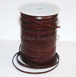 100% Genuine Antique Brown Leather <b>String</b> Rope Round Thong Cord for DIY Jewelry Making-Necklace or <b>Bracelet</b> for Shoes Belts - Product Image 4