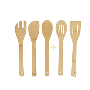 Juego de Utensilios para Saltear de Bambú Ecológico, Espátula y Cuchara de Bambú Natural Resistentes al Calor, Herramientas de Cocina para Trabajar en la Cocina - Product Image 4