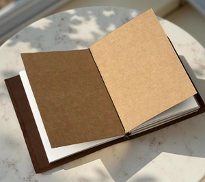 สมุดบันทึกหนังแท้แบบเติมได้ ปรับแต่งได้ตามต้องการ |   สมุดเปลี่ยนหน้าได้ 200 เล่ม แบบไม่มีกรด (x4) - สมุดบันทึกทำมือ - Product Image 3
