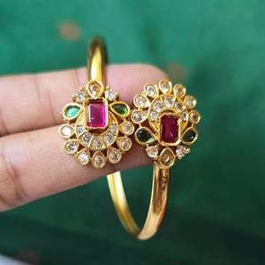 18K Gold Plated Copper Bracelets for Women with Zircon Pearl Diamond-Trendy Fashion Wedding Engagement Jewelry - Product Image 1