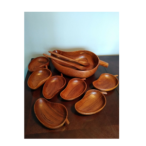 Tazón de madera para ensalada de frutas, bandeja para frutas secas, postres y aperitivos, vajilla retro japonesa, bandeja de té sencilla para postres. - Product Image 5