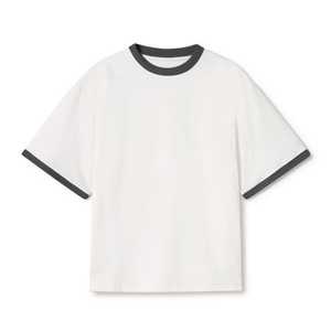 เสื้อยืดคอตตอน 100% แบบยูนิเซ็กซ์ พร้อมโลโก้สั่งทำ เสื้อยืดเปล่าคุณภาพสูงสำหรับผู้ชาย ผ้าทอลายเรียบ ผลิตโดย BS - Product Image 2