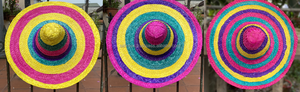 Chapeau Sombrero Mexicain Taille Unique Costume Grand Bord Multicolore Chapeau de Paille Écologique Personnage Fête Mexicaine Quatre Saisons - Product Image 2