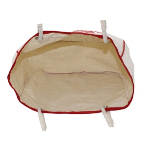 Bolsos de mano de moda para mujer con estilo con ribete lateral y superior, bolso de mano de lona con asa de cuerda de algodón - Product Image 6