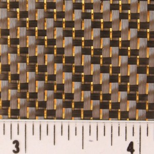 Tissu en fibre de carbone 100% tissé doré, certifié ASTM, surface haute brillance pour composants automobiles - Product Image 1